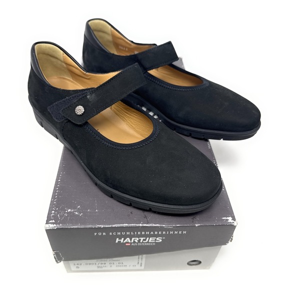 Hartjes Shoes - Hartjes Nubuk Lederfutter Black Size 5 Sun